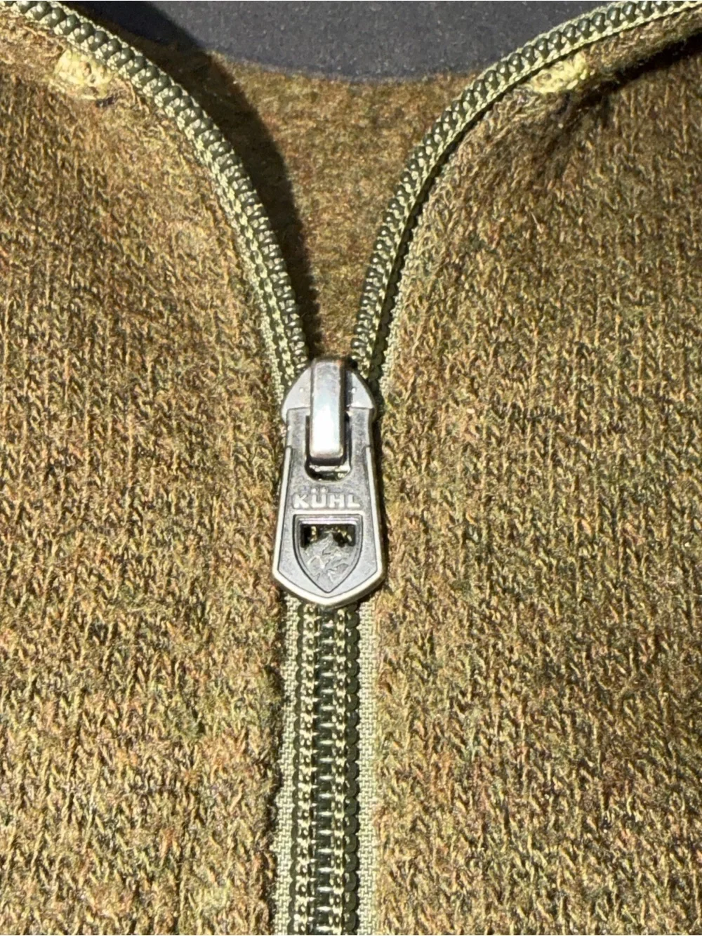 Kuhl Alfpaca Kashmira Jacket Hiking Mens Medium Green Fleece Full Zip Thumbholes